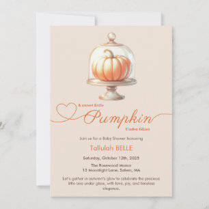 Invitation Petit Baby shower Citrouille - Automne Chic