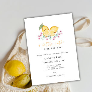 Invitation Petit Baby shower Citrus Citron Cutie