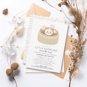 Invitation Petit Baby shower de dumping par courrier
