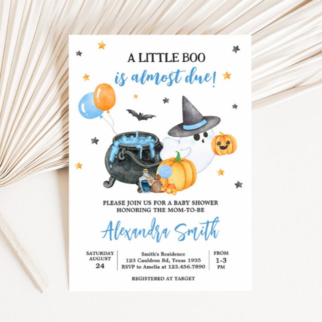 Invitation Petit Baby shower de fantôme Boo (Ghost Halloween Baby Shower  Invitation
)