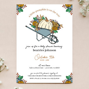 Invitation Petit Baby shower de jardin de campagne Citrouille