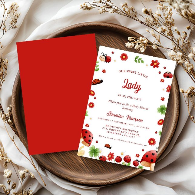 Invitation Petit baby shower de petit insecte du jote Garden (Créateur téléchargé)