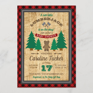 Invitation Petit Baby shower de plongée de Buffalo