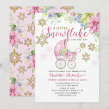Petit Baby shower de poussette rose Fleur de Foule