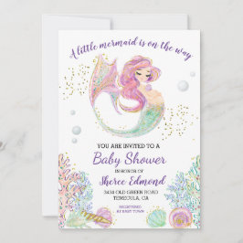 Invitation Petit Baby shower de sirène