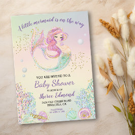 Invitation Petit Baby shower de sirène