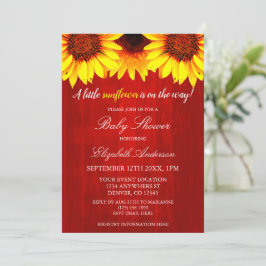 Invitation Petit Baby shower de tournesol