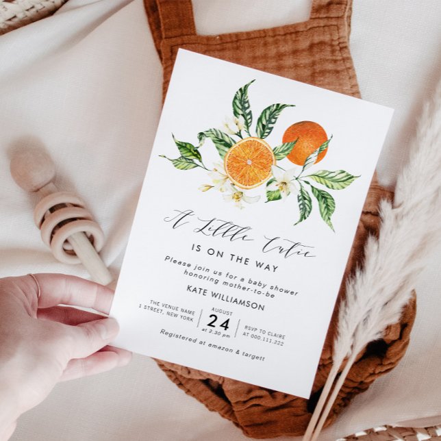 Invitation petit baby shower de verdure d'agrumes (Créateur téléchargé)