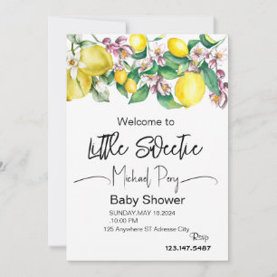 Invitation petit baby shower d'été doux