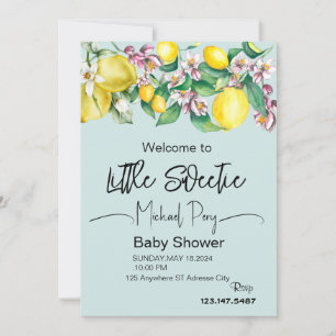 Invitation petit baby shower d'été doux