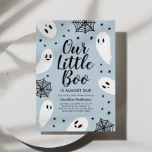 Petit Baby shower d'Halloween Bleu Boo