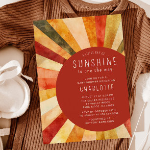 Invitation Petit Baby shower ensoleillé