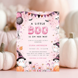 Invitation Petit Baby shower fantôme d'Halloween Boo