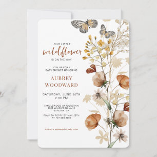 Invitation Petit Baby shower Fleur sauvage