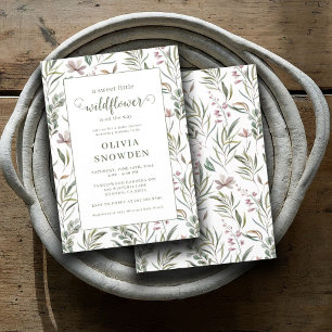 Invitation Petit Baby shower Fleur sauvage
