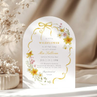 Petit Baby shower jaune fleur sauvage à ressort