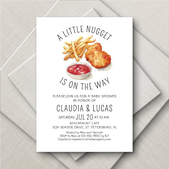 Invitation Petit Baby shower Nugget (Créateur téléchargé)