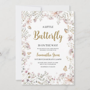 Invitation Petit Baby shower papillon