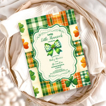 Petit Baby shower Shamrock Bow Lucky