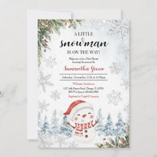 Invitation Petit Baby shower Snowman