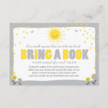 Petit Baby shower Sunshine Apportez un livre Neutr