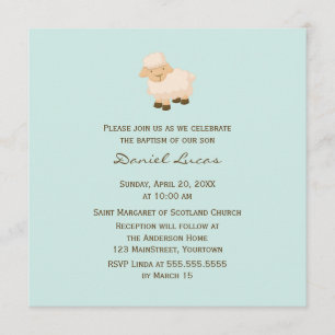 Invitation Petit Baptême d'agneau