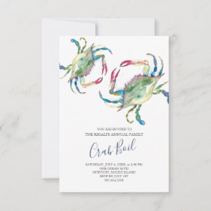 Invitation Petit barbecue de crabe Fête d'été en famille