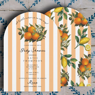 Invitation Petit Bébé Citron en Route Fête Prénatale