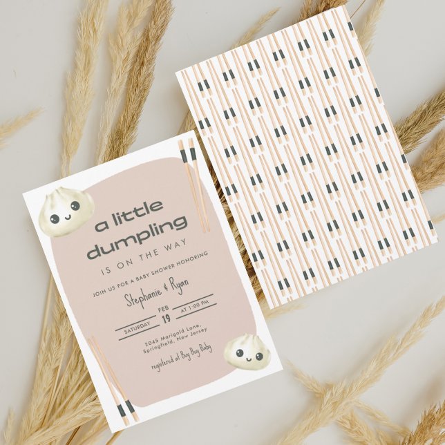 Invitation Petit Bébé Dumpling Fête de Naissance de Dim Sum (Créateur téléchargé)