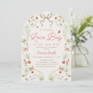 Invitation Petit Bébé Papillon de Fleur Fille Baby Shower