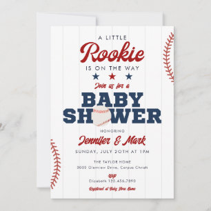 Invitation Petit Bébé Recrue de Baseball Fête Prénatale