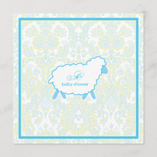 Invitation Petit bleu de l'invitation   de baby shower