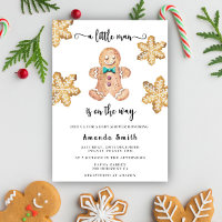 Petit bonhomme en pain d'épice Noël Baby Shower