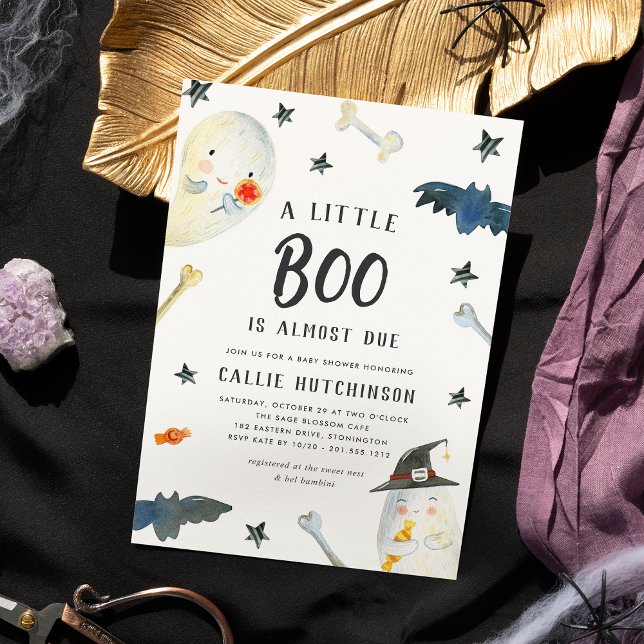 Invitation Petit Boo | Baby shower Halloween mignon (Créateur téléchargé)