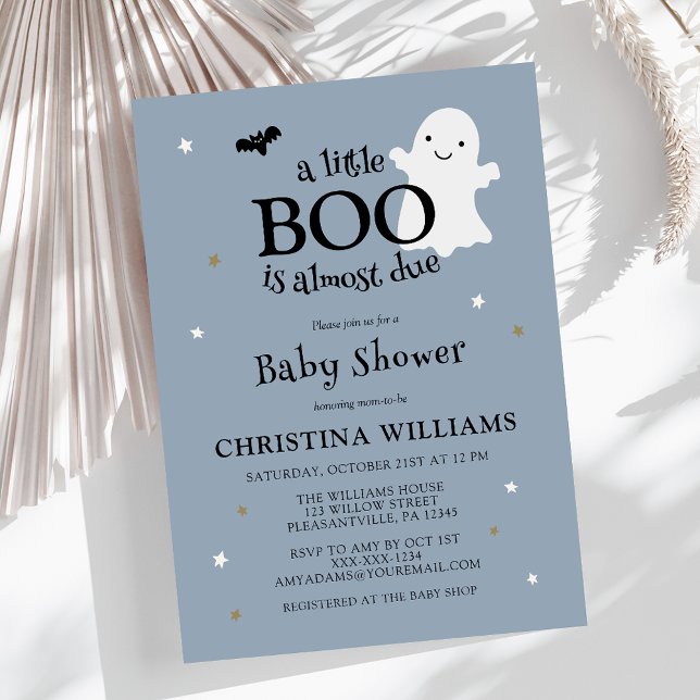 Invitation Petit Boo Halloween Ghost Boy Baby shower (Créateur téléchargé)