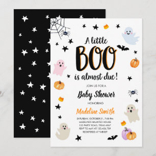 Invitation Petit Boo mignon Halloween mignon Baby shower fant