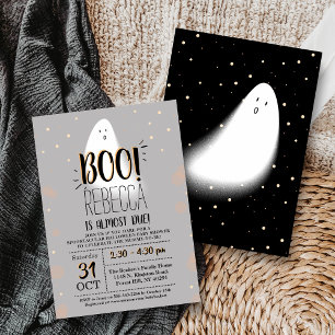 Invitation Petit Boo Moderne ! Baby shower d'Halloween