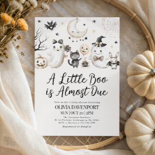 Invitation Petit Boo presque dû Halloween Baby shower Invitat