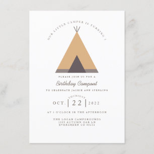 Invitation Petit Camper Camping Anniversaire
