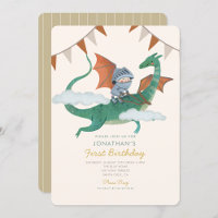 Petit chevalier avec Dragon Premier anniversaire