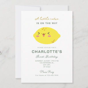 Invitation Petit Citron Citrus Cutie Premier anniversaire
