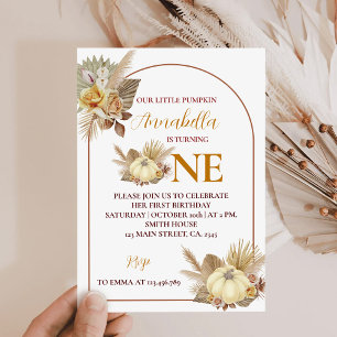 Invitation Petit Citrouille à l'occasion d'un 1er anniversair