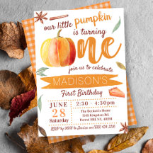 Petit Citrouille Automne 1er Anniversaire