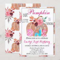 Petit Citrouille Automne Donut Candy 1er Anniversa