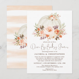 Invitation Petit Citrouille Automne Lecteur De Fleur Par Baby