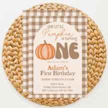 Petit Citrouille Automne Premier Anniversaire