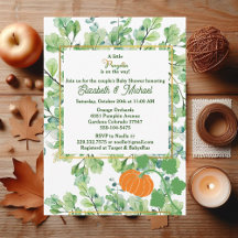Petit Citrouille Couples Baby shower Autumn Foliin