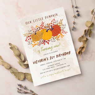 Invitation Petit Citrouille Fresh Farm Photo Premier annivers