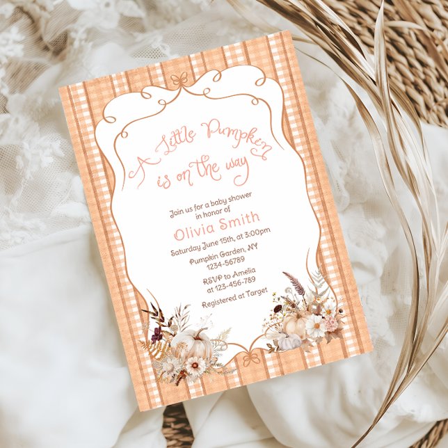 Invitation Petit Citrouille Sur Le Chemin Baby shower (Créateur téléchargé)