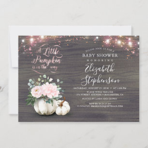 Invitation Petit Citrouille Sur Le Chemin Rustic Fall Baby sh